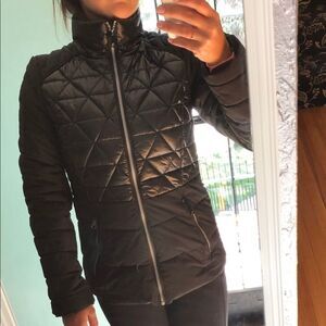 Marc New York Andrew Mark Puffer Jacket Size S Leather detailing